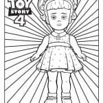 Kolorowanka z postacią z Toy Story 4 do druku dla dzieci.
