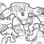 Kolorowanki do wydrukowania z robotami Transformers dla dzieci.