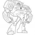 Kolorowanka robota Transformers Rescue Bots do druku dla dzieci.