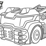 Kolorowanka do wydrukowania z samochodem Transformers Rescue Bots.
