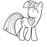Kolorowanka Twilight Sparkle, postać z My Little Pony, do druku.