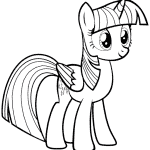 Kolorowanka Twilight Sparkle z My Little Pony do druku.