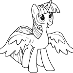 Kolorowanka Twilight Sparkle z My Little Pony do druku.