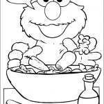 Elmo z Ulicy Sezamkowej w kolorowance do druku dla dzieci.