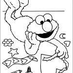 Elmo z Ulicy Sezamkowej do kolorowania dla dzieci.