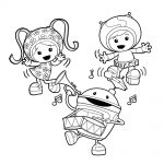 Kolorowanki do wydrukowania z postaciami Umizoomi dla dzieci.