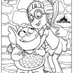 Kolorowanka Vampirina z potworkiem do druku dla dzieci.