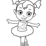Kolorowanka Vampirina do druku dla dzieci, postać z bajki.