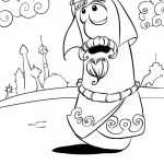 Kolorowanka do wydrukowania z postacią z VeggieTales dla dzieci.