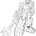 Szkic postaci robota Transformers do kolorowania dla dzieci.
