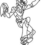 Kolorowanka Voltron do druku dla dzieci, czarno-biała ilustracja.
