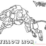 Kolorowanka lwa z robotycznym ciałem z serii Voltron.