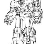 Kolorowanka do wydrukowania z robotem Voltron dla dzieci.