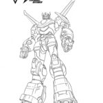 Kolorowanka Voltron, robot z filmu animowanego dla dzieci.