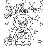 Kolorowanka wampira na Halloween dla dzieci do druku.