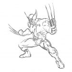 Kolorowanka Wolverine, superbohater, do wydrukowania i pokolorowania.