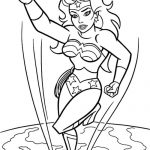 Kolorowanka Wonder Woman dla dzieci do druku i kolorowania.