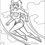 Kolorowanka Wonder Woman dla dzieci do wydrukowania.