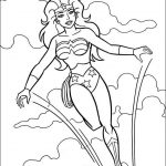 Kolorowanka Wonder Woman dla dzieci do druku i kolorowania.