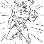 Kolorowanka Wonder Woman dla dzieci do druku i kolorowania.