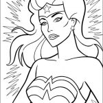 Kolorowanka Wonder Woman dla dzieci do druku i kolorowania.