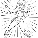 Kolorowanka Wonder Woman dla dzieci do druku i kolorowania.