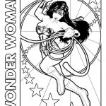 Kolorowanka Wonder Woman dla dzieci, do wydrukowania i pokolorowania.