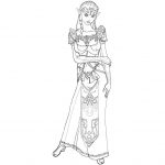 Kolorowanka elf z gry Zelda do wydrukowania dla dzieci.