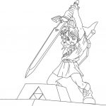 Kolorowanka Linka z gry Legend of Zelda do druku.