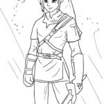 Kolorowanka Linka z gry The Legend of Zelda dla dzieci.