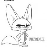 Kolorowanka Finnick z Zootopia do druku dla dzieci.