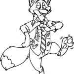 Kolorowanka Zootopia, postać z filmu dla dzieci, do druku i kolorowania.