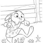 Kolorowanka Zootopia z króliczką dla dzieci do druku.