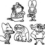 Kolorowanki Zootopia dla dzieci do druku i kolorowania.