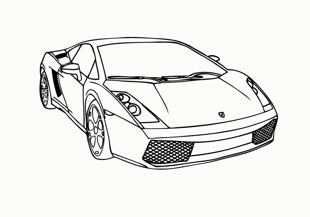 Lamborghini Gallardo - kolorowanka Lamborghini Gallardo z niskim klinowatym przodem - kolorowanka