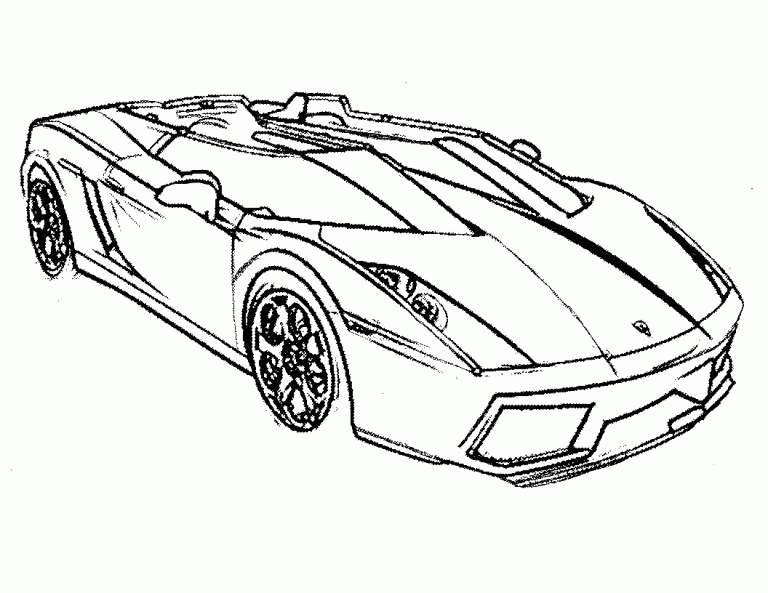 Lamborghini roadster - kolorowanka Lamborghini roadster z dwoma pasami na karoserii - kolorowanka