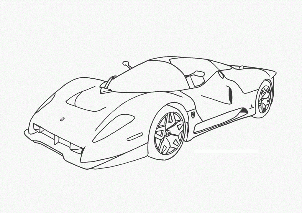 Supersamochód roadster z pasami Supersamochód z otwartym dachem i dwoma pasami - kolorowanka