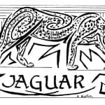 Kolorowanka jaguar do druku dla dzieci, labirynt z jaguarem.