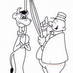 Popeye i Słitaśny w czarno-białej kolorowance do wydruku.